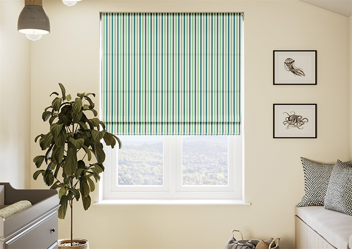 The British Stripe Co. Catherine, Blackpool No.1 - Roman Blind - Image 3